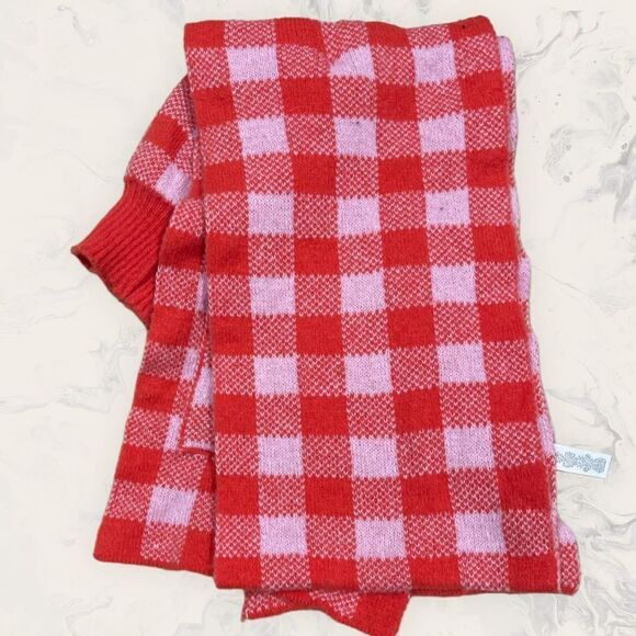 NEWT Nordstrom BP. Pocket Scarf and Beanie Set in Red/Pink - one size - Picture 3 of 3